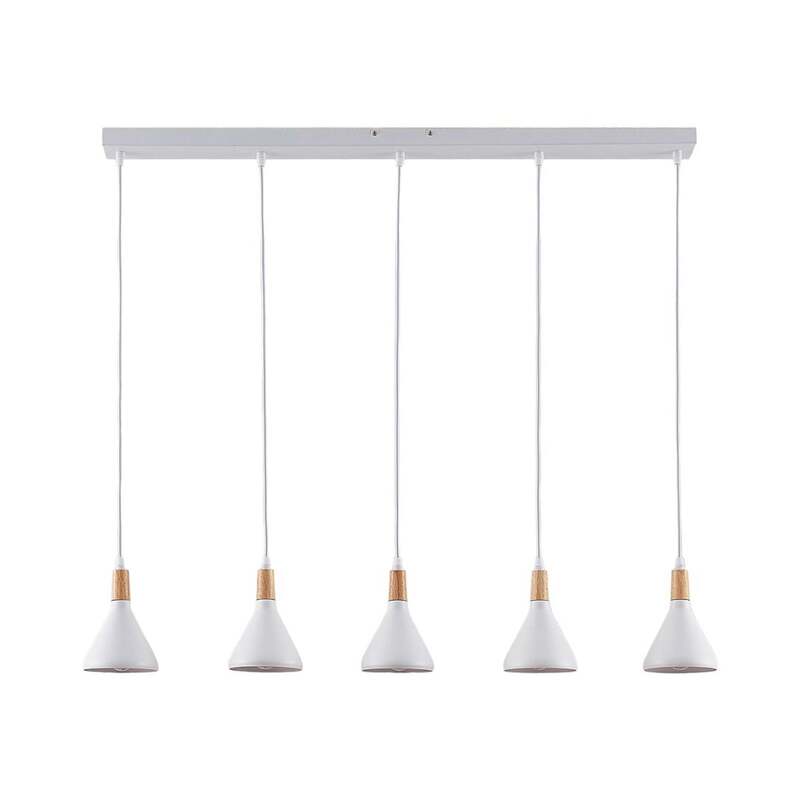 Lindby LED-Pendelleuchte Arina Hängeleuchte Deckenlampe Lampe Weiß 5-flammig LED - 4251096546972