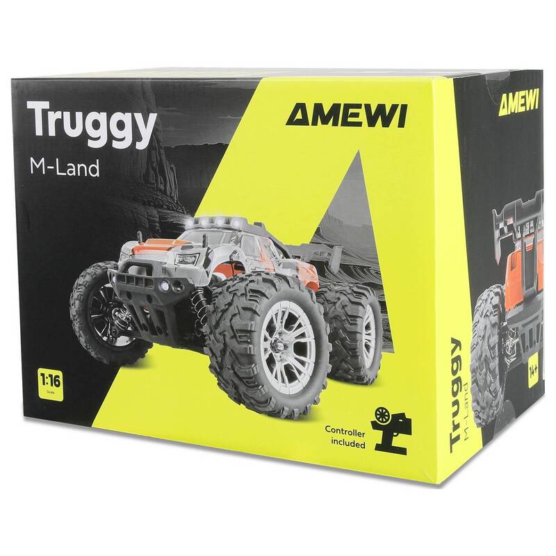 Amewi RC Modellauto Elektro Truggy 1:16 Allradantrieb 48 km/h rot RtR 2,4 GHz - 4262500348679