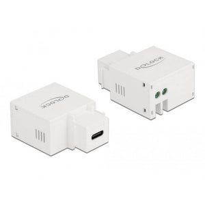 B-Ware Delock USB-Einbaumodul Keystone Kabel 1 Stück Anschlusskabel RJ45 weiß 44.8mm