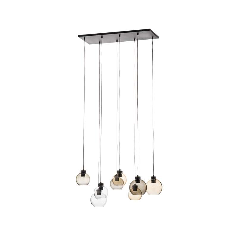 TK Lighting Hängeleuchte Cubus 68cm 8-flammig LED Pendelleuchte dimmbar braun - 5901780528348