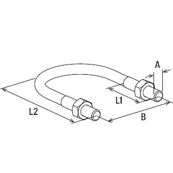 Fischer Rundstahlbügel Nenngröße 6" Rundstahl Rundstab Bügel Rohre 210 mm 5 St. - 4006209244357
