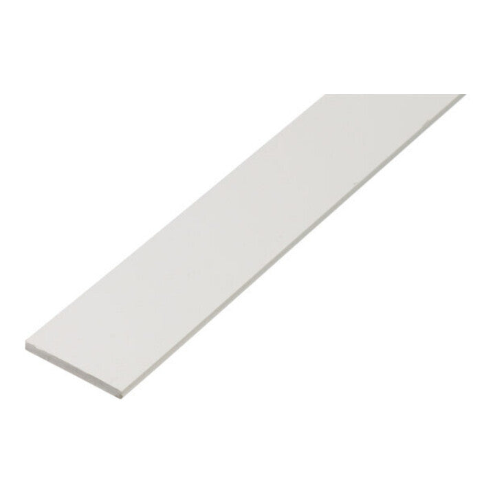 GAH Alberts Flachstange Flachprofil Kunststoff weiß glatt ungelocht 2m 30 STÜCK - 4004338479435