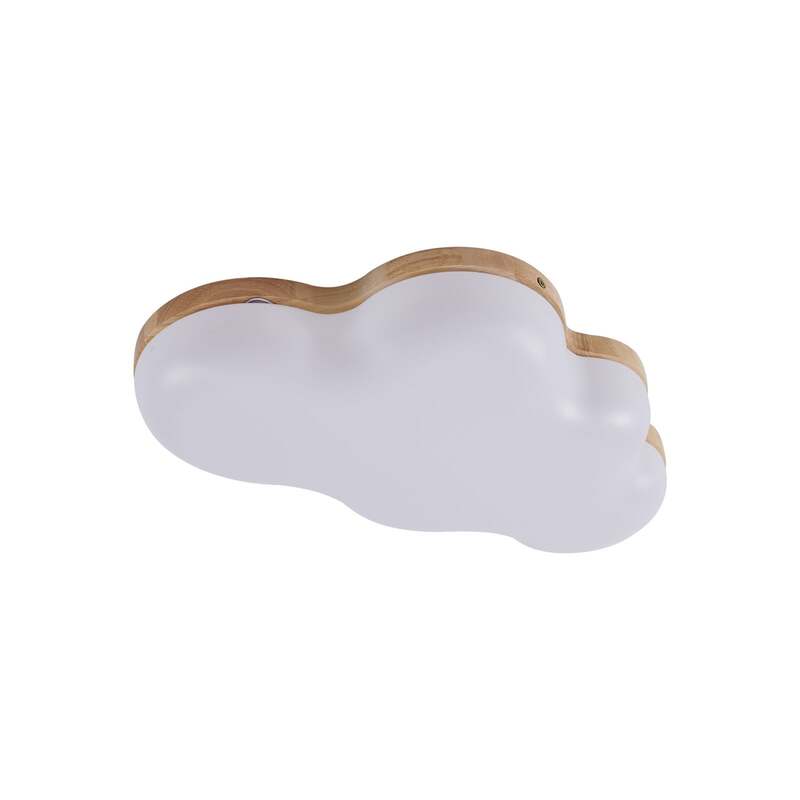 Lindby LED-Deckenleuchte Pilvi Wolke 50 cm 18 W Warmweiß Kunststoff Holz - 4251911792683