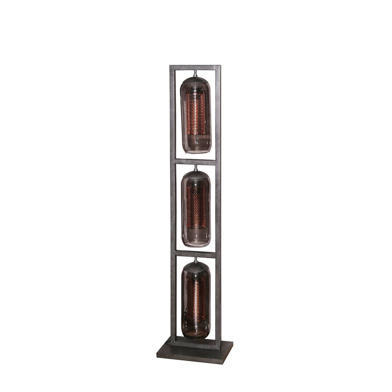 Kamilian Stehleuchte Stehlampe 3fl rauchgrau schwarz Glas E27 SIEHE TEXT/FOTO - 8713244078378