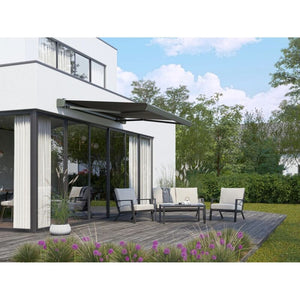 B-Ware Halbkassettenmarkise Maraca anthrazit 3x2m wasserabweisend UV-beständig