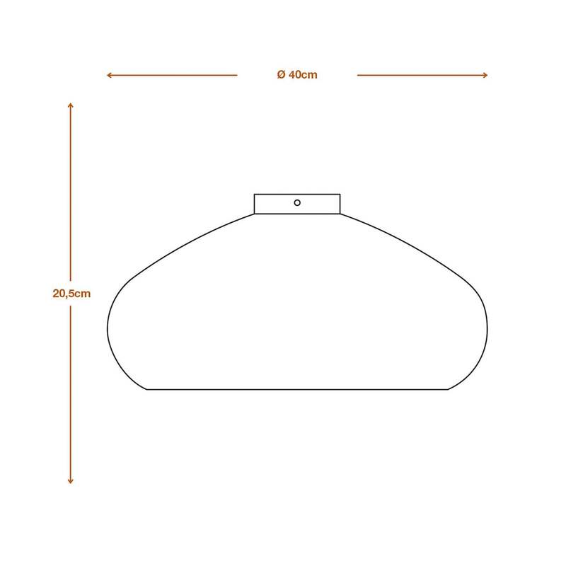 OSRAM Deckenleuchte DROP LED Lampe Leuchte dimmbar braun Ø40cm 20,5cm hoch - 4099854453144