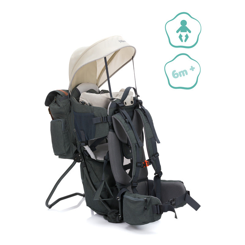 Fillikid Rückentrage Adventure Grau Melange Ergonomische Tragehilfe 20kg - 9120110466310