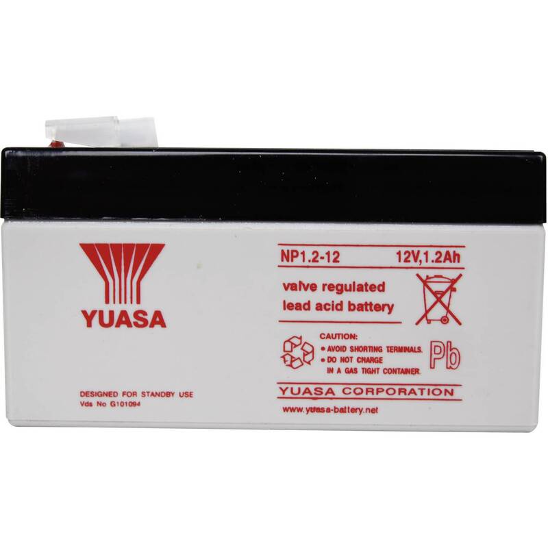 Yuasa NP1.2-12 NP1.2-12 Bleiakku Blei-Vlies 12V 1.2Ah Akku Flachstecker 20 STÜCK - 4016138323634