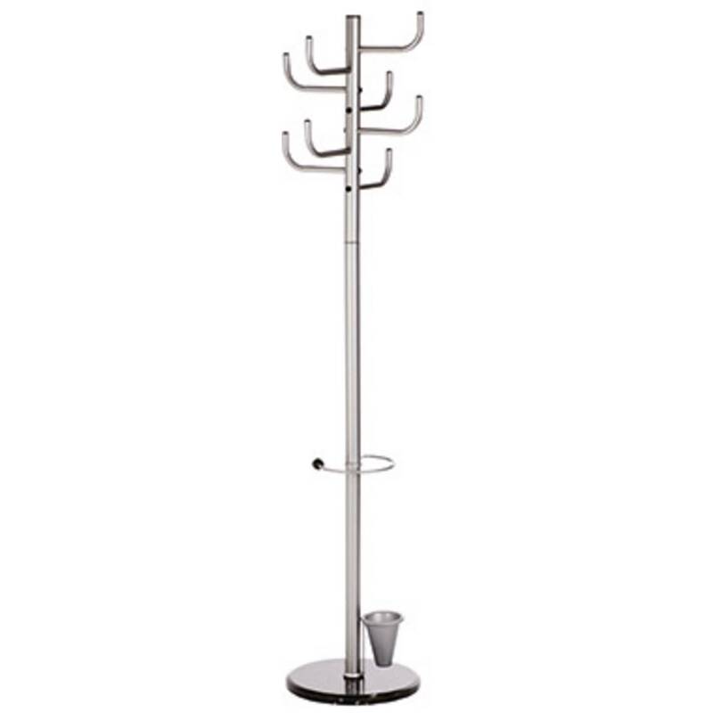 ALCO Garderobenständer Garderobe 8 Haken Silber Metall Ø40cm Höhe 172cm 1 Stück - 4007735028022