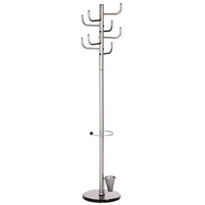 B-Ware ALCO Garderobenständer Garderobe 8 Haken Silber Metall Ø40cm Höhe 172cm 1 Stück