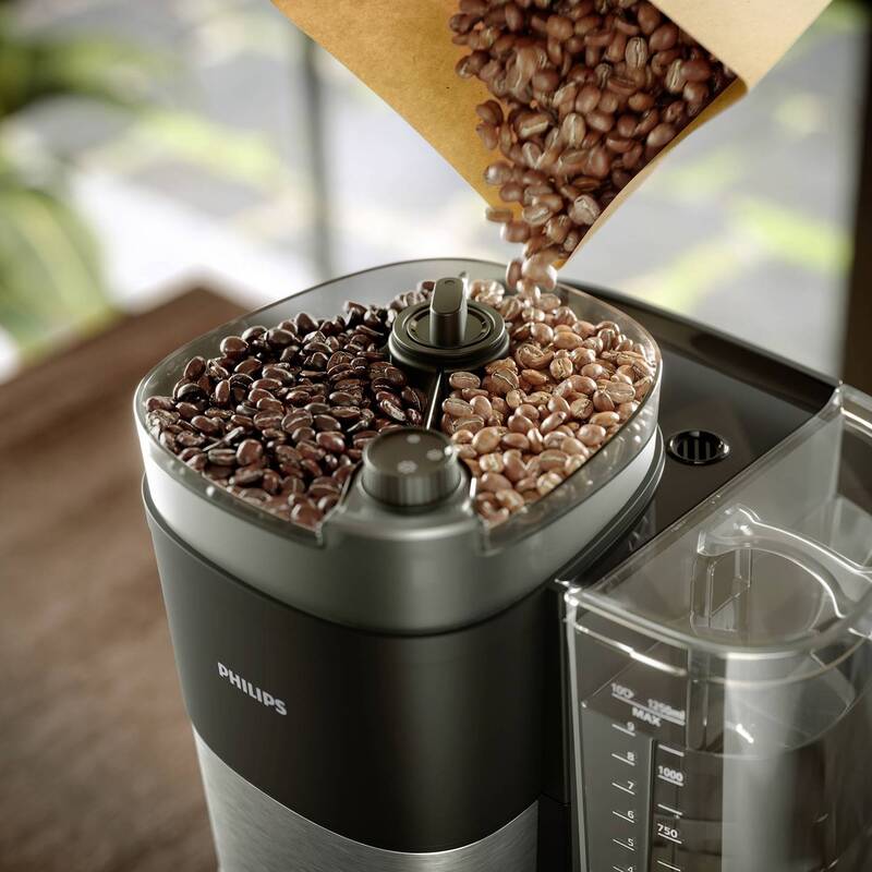 Philips Home HD7900/01 Kaffeemaschine mit Mahlwerk 10 Tassen Schwarz Silber - 8720389023422