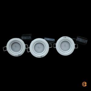 B-Ware Paulmann Einbaustrahler Nova Coin LED Spot dimmbar warmweiß 3er Set weiß matt