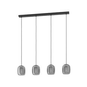 B-Ware Eglo Hängeleuchte Ciampino schwarz grau Glas Deckenlampe Deckenleuchte Lampe