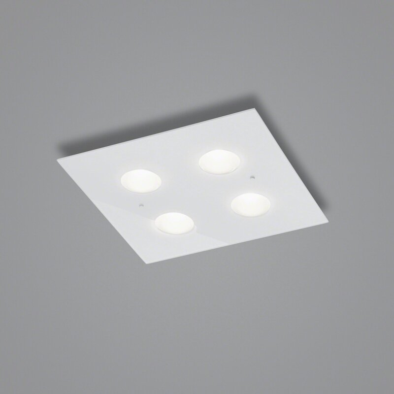 Helestra Deckenleuchte Lampe LED 38x38cm dimmbar weiß Wohnraumleuchte - 4022671117517