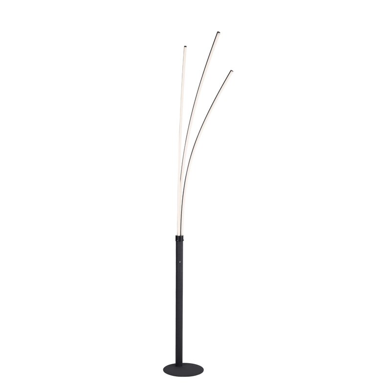 JUST LIGHT LED Stehleuchte Maja dreiflammig Leuchte Stehlampe Leselampe schwarz - 4043689976071