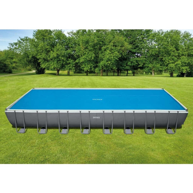 Intex Abdeckplane Poolplane Solarfolie Solarabdeckung blau eckig Pool 732x366 cm - 6941057422268