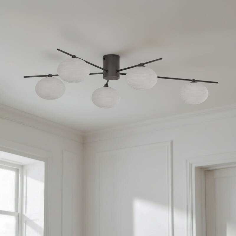 Lindby Deckenleuchte Valisa schwarz 5-flammig Deckenlampe Lampe SIEHE TEXT/FOTO - 4251911785661