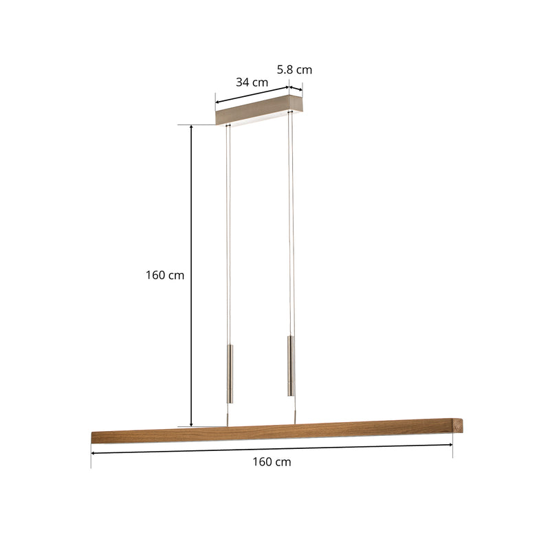 HerzBlut Hängelampe Leonora LED Hängeleuchte Pendellampe dimmbar natur 160cm - 4021273026302