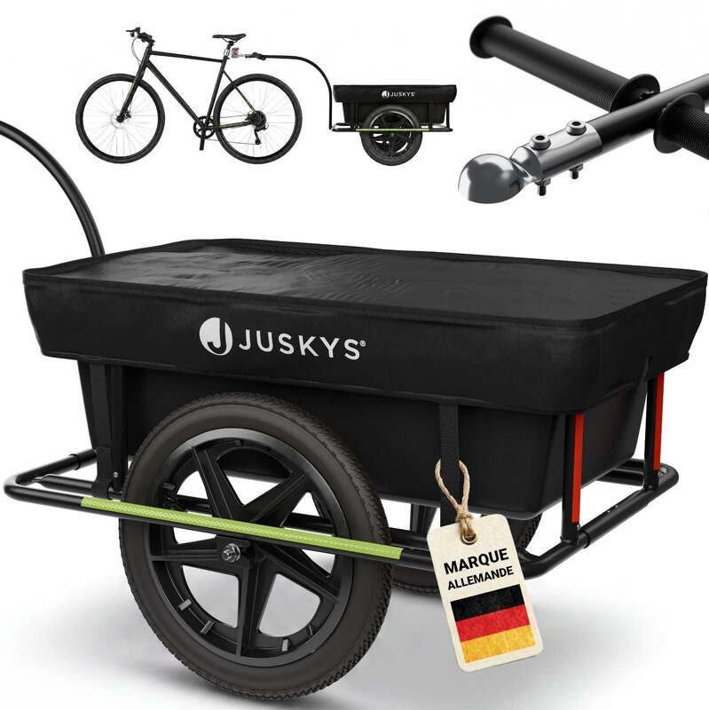 Transportanhänger Fahrradanhänger 90 Liter Kunststoffwanne bis 80kg flexibel - 4260304766446
