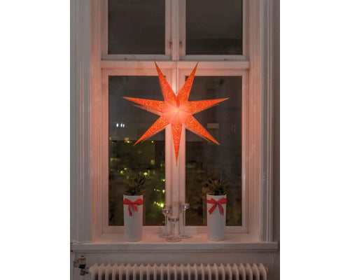 Konstsmide 78 cm Oranger Papierstern Lichtobjekt für Innenbeleuchtung - 7318309821855