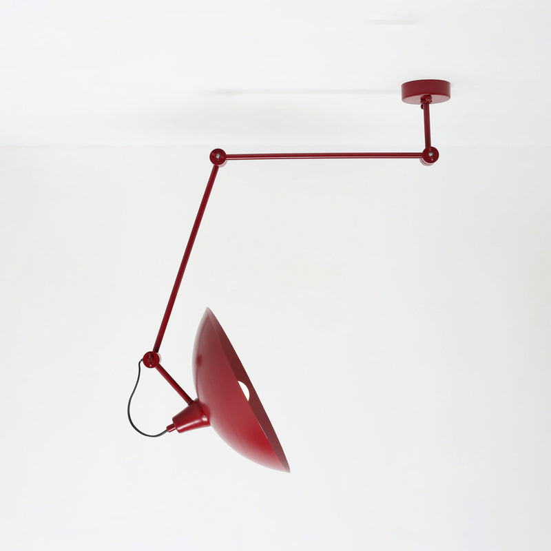 ALDEX Hängeleuchte Melos dunkelrot Metall Ø 36 cm höhenverstellbar dimmbar - 5904798662394