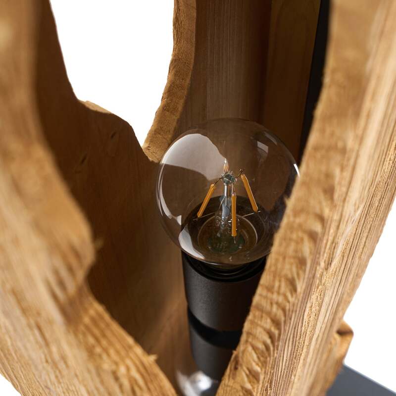 Lucande Stehleuchte Standlampe Holz Tarry Leuchte Schalter Kabel Ingo Thiele - 4255830906237