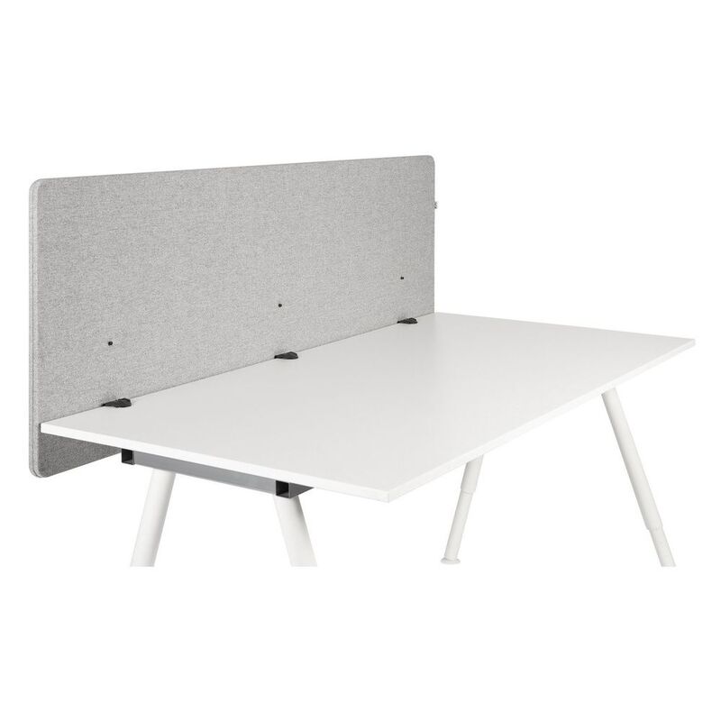 hjh OFFICE Akustik Tischtrennwand FLEXMIUT D 180 cm hellgrau Trennwand Bürow353 - 4064323015062