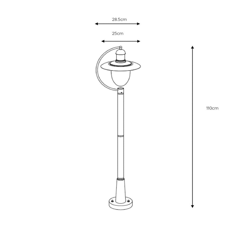 Lucide Wegeleuchte Gartenleuchte Aruba LED Pollerleuchte dimmbar rostbraun 111cm - 5411212113566