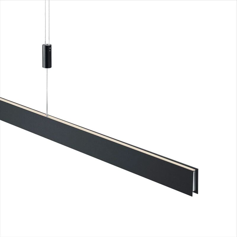 HELL LED-Hängeleuchte Delta Hängelampe Deckenleuchte 130cm Lampe Leuchte schwarz - 4045542225128