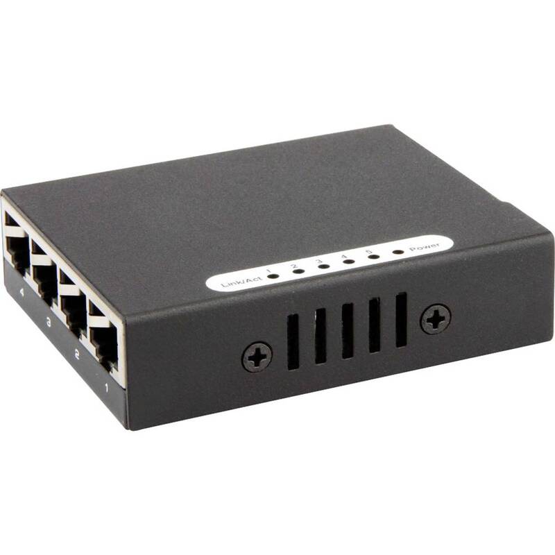 Renkforce Netzwerk Switch RJ45 1483811 5 Port 100 MBit/s Netzwerk-Router-Gerät - 4016139091174