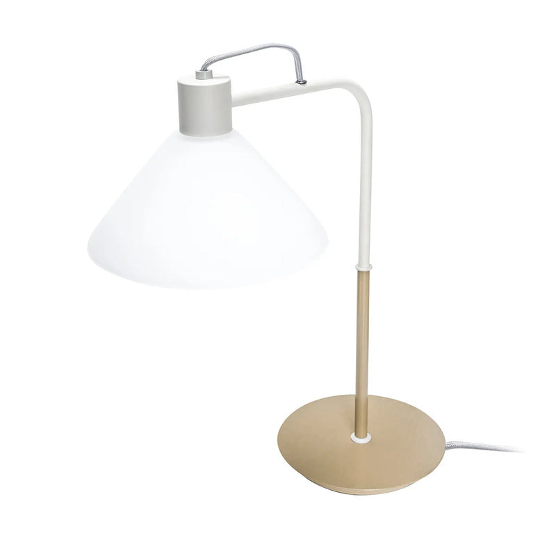 Hübsch Interior Tischleuchte Lampe Spot Beleuchtung Glas H 44 cm khaki sand - 5712772120040