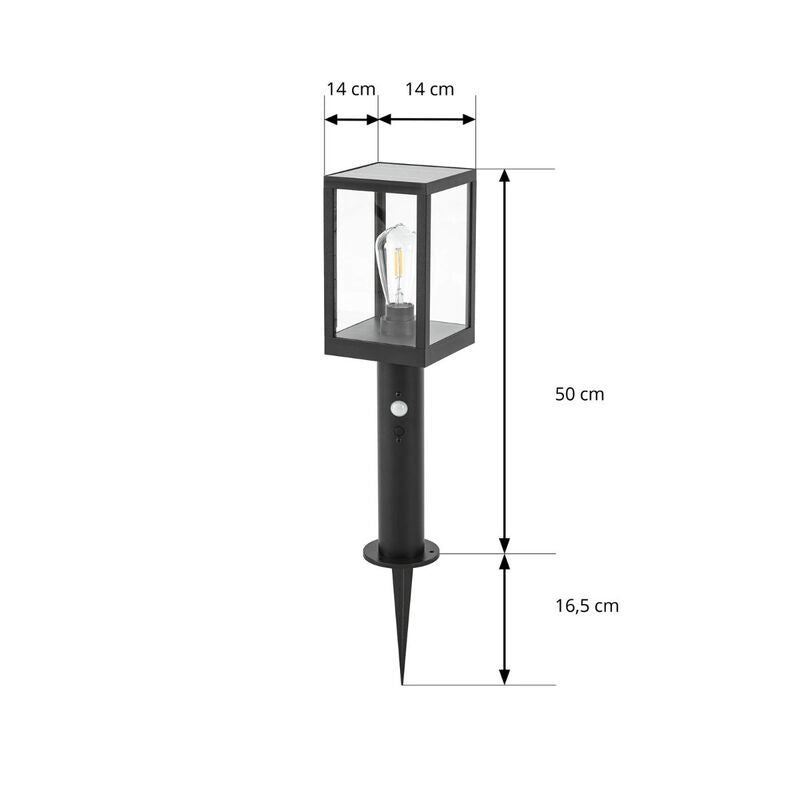 Relto LED-Solar-Wegeleuchte 50cm Sensor Gartenleuchte Erdspieß Außenlampe - 4255830909481
