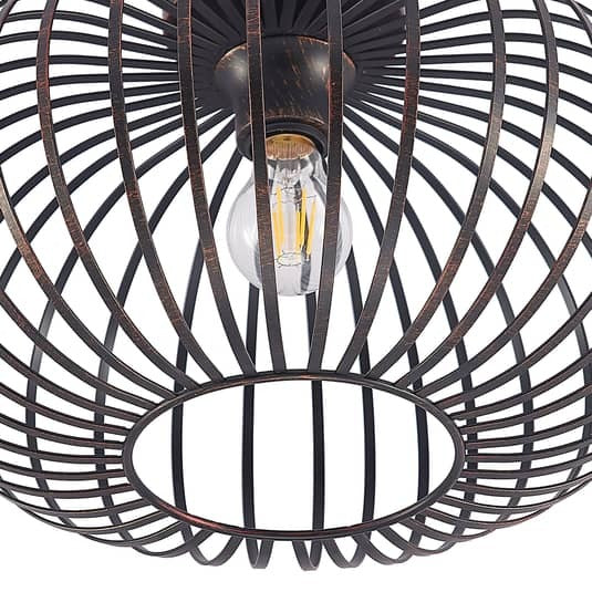 Lindby Rosalea Deckenlampe Deckenlampe Lampe Leuchte Decke kupfer schwarz E27 - 4251911729290
