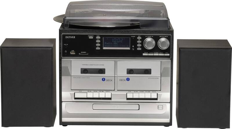Denver MRD-166 Stereoanlage DAB+ Plattenspieler SD UKW USB Aufnahmefunktion - 5706751051906