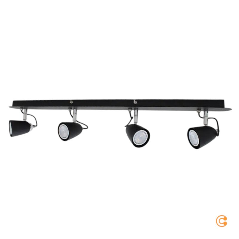 Lindby Deckenstrahler Deckenlampe Strahler Schwarz 4-flammig Wohnbereich - 4251096545852