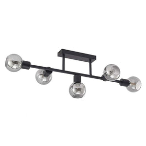 B-Ware Lindby Deckenlampe Deckenleuchte Biscala schwarz Glas Kugel Wohnzimmer Flur