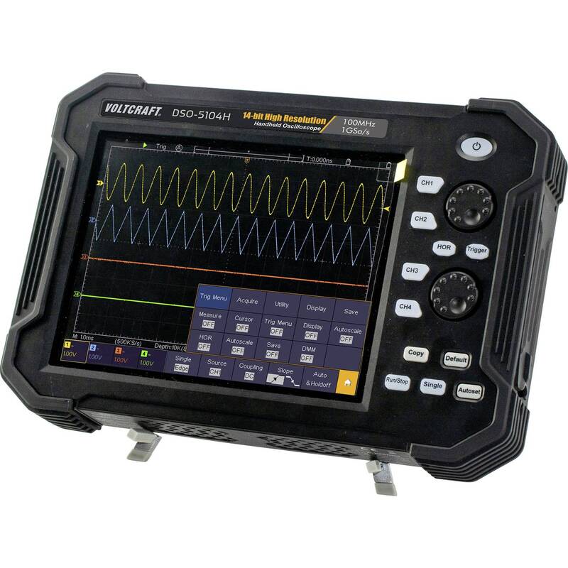 Voltcraft Hand-Oszilloskop DSO-5104H 100 MHz 4-Kanal 1 GSa/s 40 Mpts 14 Bit DSO - 4064161075242