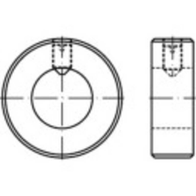 Toolcraft Stellring M10 DIN 705 galvanisch verzinkt 80mm Stahl robust 5 Stück - 4064161356259