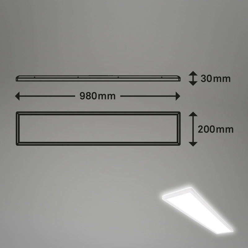 Briloner LED-Panel Deckenleuchte Sensor Badezimmer weiß Kunststoff IP44 98x20 cm - 4002707460404