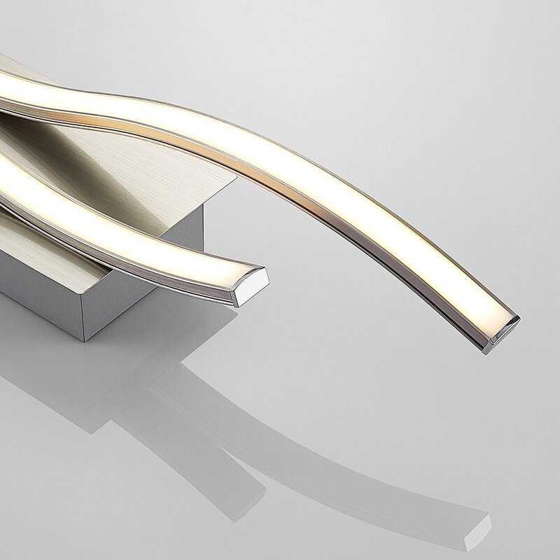 Lindby LED-Wandleuchte Safia in Wellenform Wandleuchte Lampe Leuchte Aluminium - 4251096537185