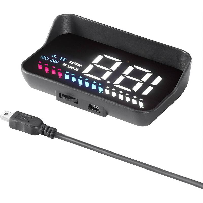 HUD-3.5 Kfz Head-Up-Display 3,5 Zoll Schwarz OBD2 GPS für PKW Bus LKW - 4064161204796