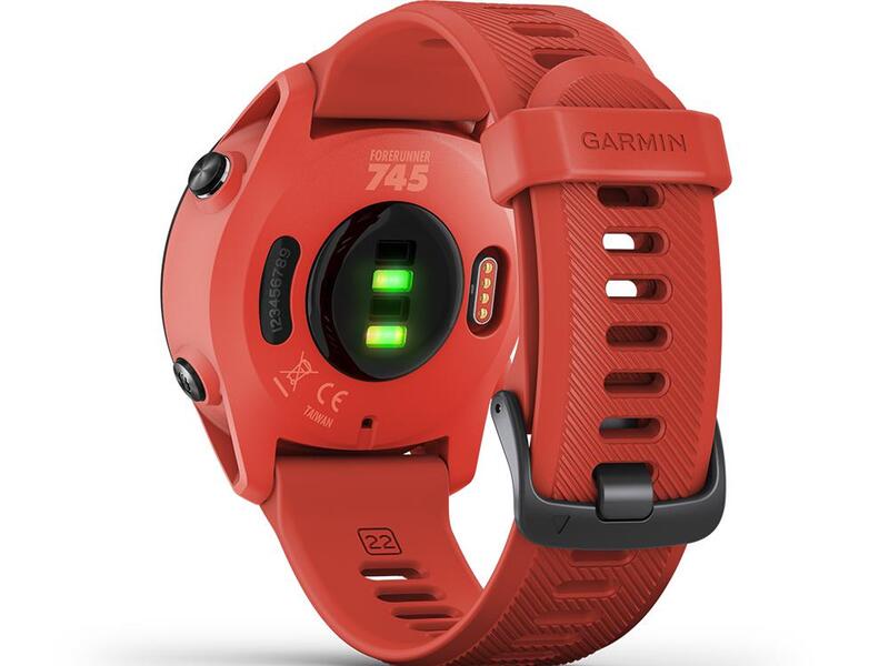 Garmin Sportuhr Uhr Forerunner 745 GPS Triathlonuhr Trainingsuhr Onesize Rot - 0753759261429