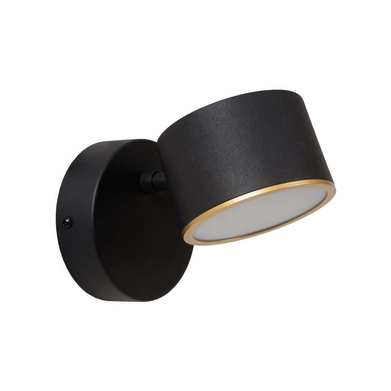 Lucide Wandleuchte Wandlampe Gian LED schwarz Metall Touchdimmer 2700 K Ra90873 - 5411212441997
