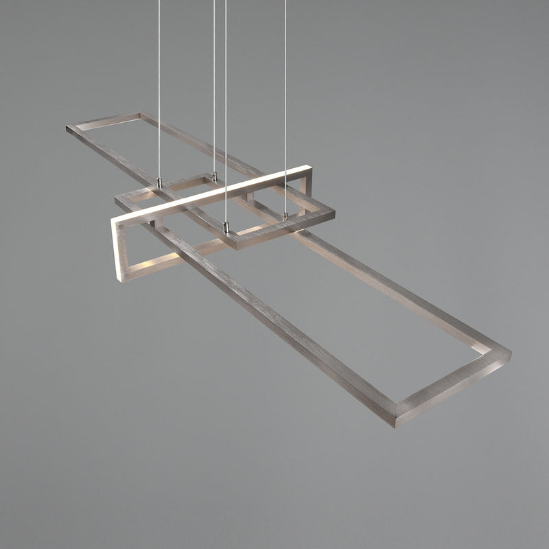 TRIO LIGHTING Hängeleuchte Salinas LED Pendelleuchte dimmbar nickel matt - 4017807487909