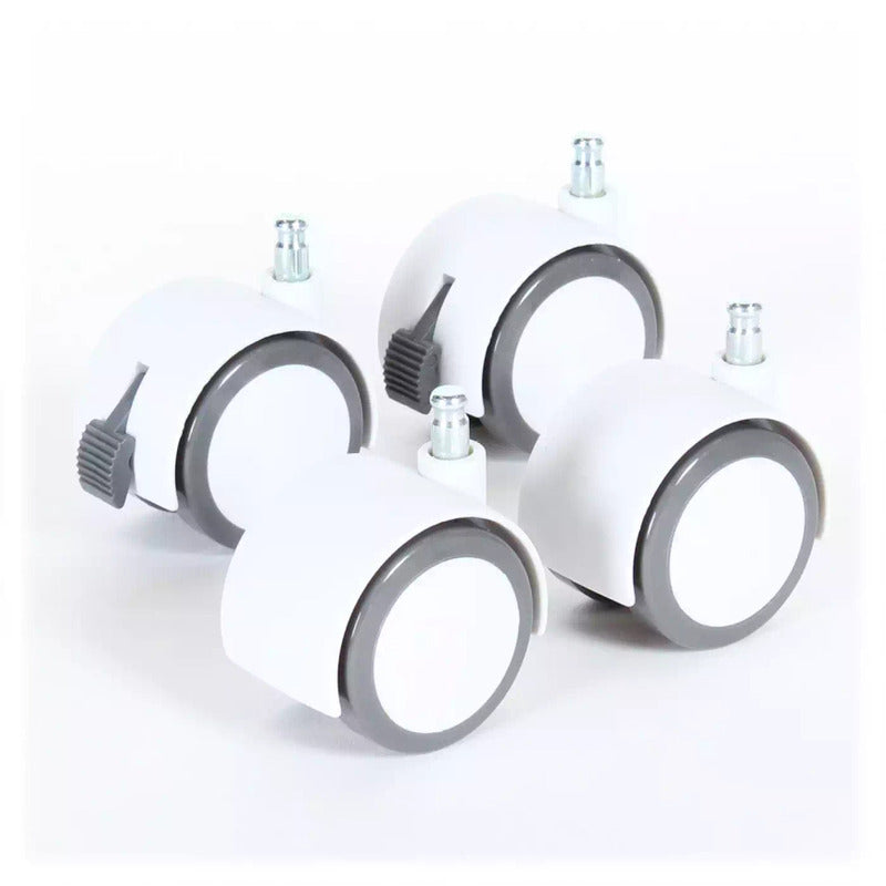 babybay Parkettrollensatz Rollen Set Laufrollen weiß für Babybett - 2000569542209
