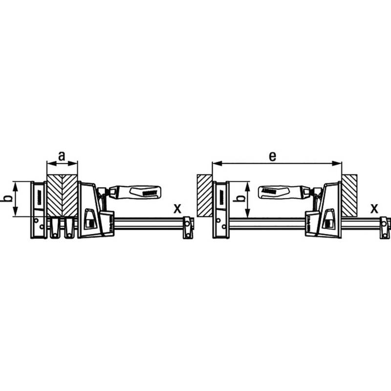 Korpuszwinge Bessey REVO KRE 1000/95 Spannbereich 255-1130 mm 3,45 kg - 4008158040158