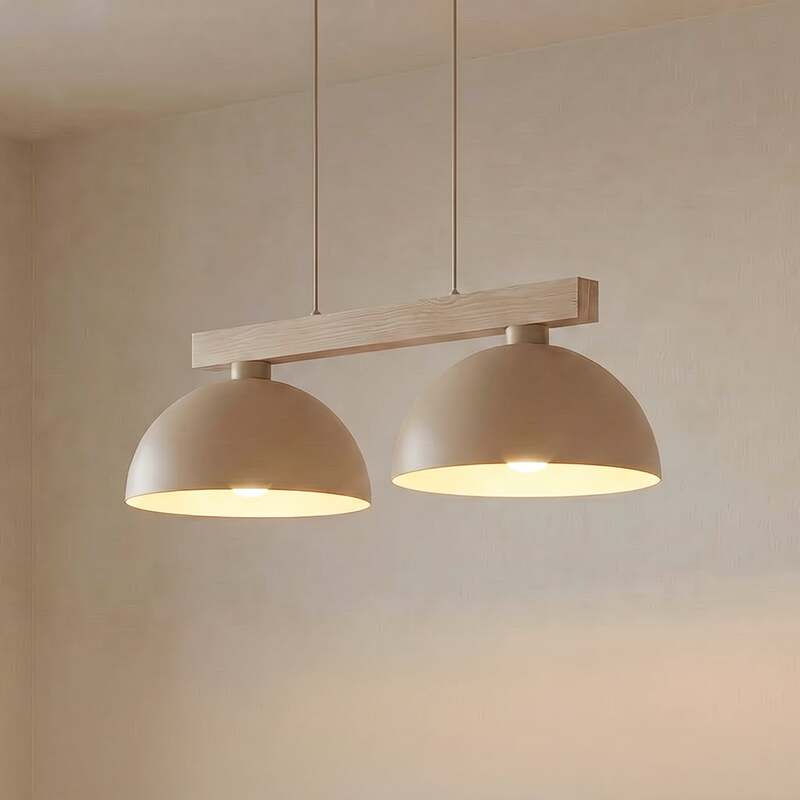 TK-Lighting Hängeleuchte Oslo sandfarben 2-flg LED Pendelleuchte dimmbar 83 cm - 5906135110117