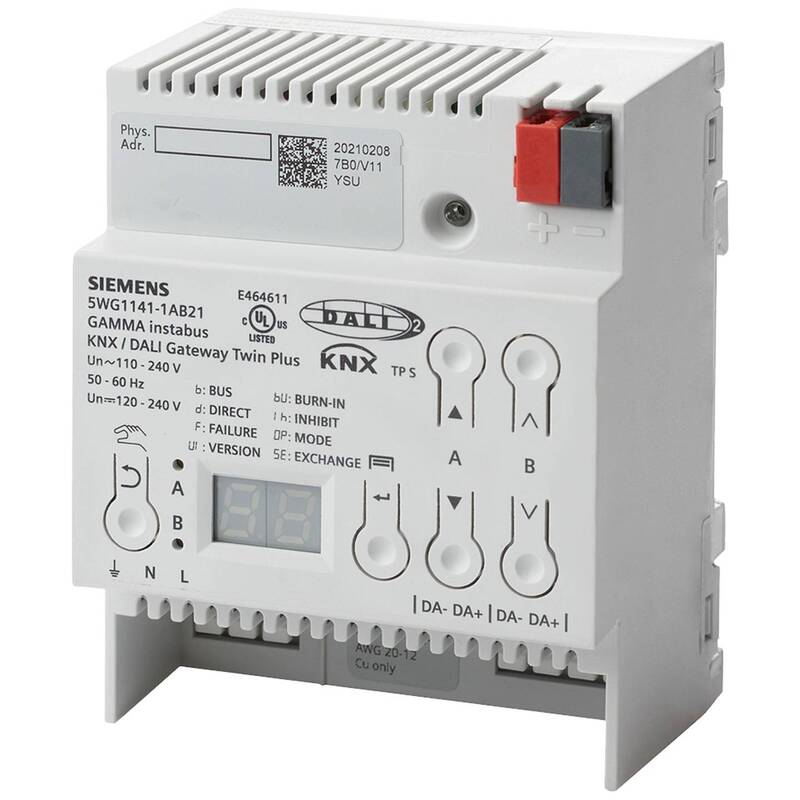 Siemens Gateway Schnittstelle KNX DALI 2 Kanal Siemens-KNX 5WG11411AB21 1,6 W - 4001869471426