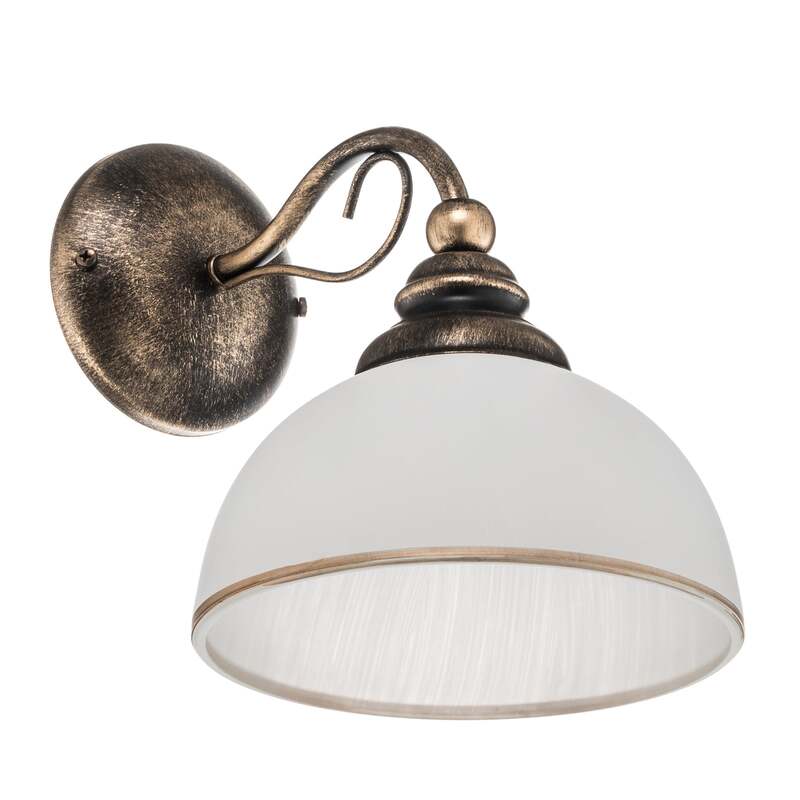 Casale Wandleuchte Wandlampe Glas Metall altmessing dimmbar E27 LED Leuchte - 5905962011789