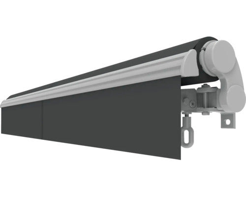 SunStyle Gelenkarmmarkise Markise Sonnenschutz 4x3m Stoff Uni grau - 4306517445782